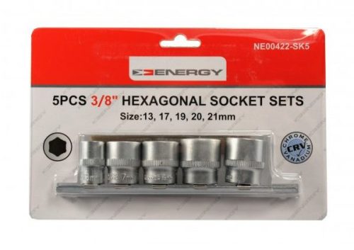 NE00422-SK5 dugókulcs crova készlet 6 lap 3/8" 13–21 mm