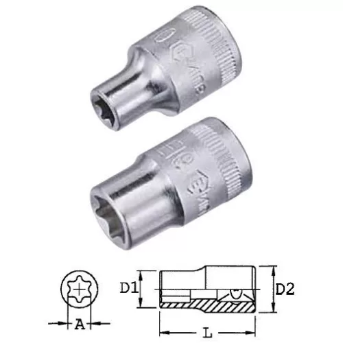 Torx E-crowa 1/2" E-24 – 454524