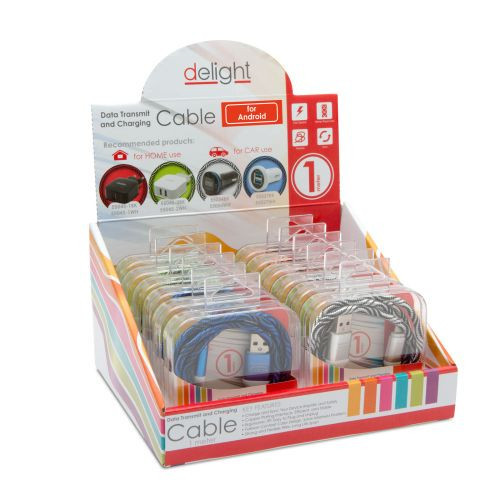 Delight 55439 Micro USB Adat- és Töltőkábel, 1 m