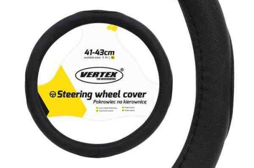 Fekete pöttyös varrott kormányvédő, 41-43 cm