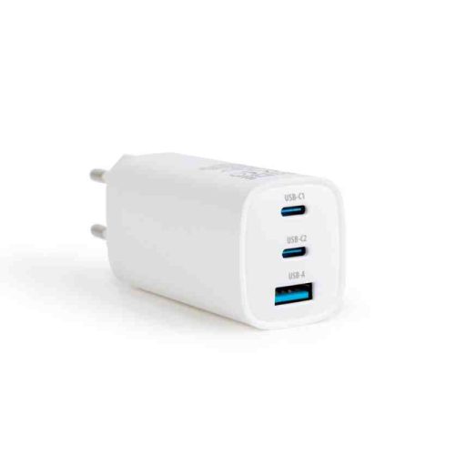 Delight Hálózati Adapter USB + Type-C PD45W Gyorstöltéssel (Fehér)