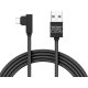 Delight 55444C-BK USB Type-C Adat- és Töltőkábel, 2 m, Fekete