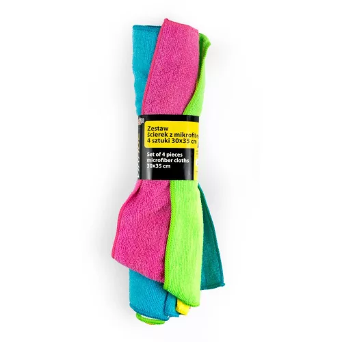 Mikroszálas törlőkendő 30×35 cm – 4 db (Virage / Moje Auto, KTM97-028)