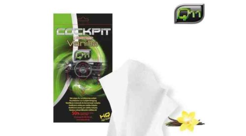 Q11 műszerfaltisztító és ápoló kendő – vanília illatú, 30 db