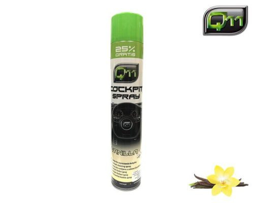 Q11 műszerfaltisztító és ápoló spray – vanília illatú, matt hatású, 750 ml
