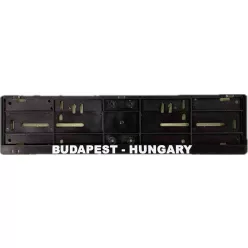   Alsó léces rendszámtábla tartó "Budapest - Hungary" felirattal