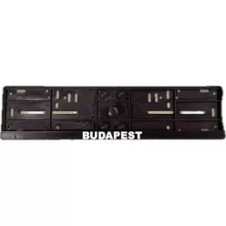   Alsó léces rendszámtábla tartó "Budapest" felirattal