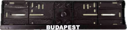 Alsó léces rendszámtábla tartó "Budapest" felirattal