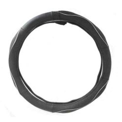 Kormányvédő HD bőr ezüst/fekete – 5057A