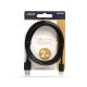 Delight 55550BK-2 USB Type-C Adat- és Töltőkábel, 2 m, Fekete