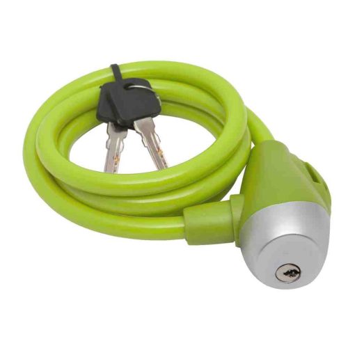 Kerékpárzár – 10mm x 120cm – zöld – 57077GR