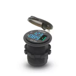   USB szivargyújtó adapter feszültségmérővel beépíthető 54927BL