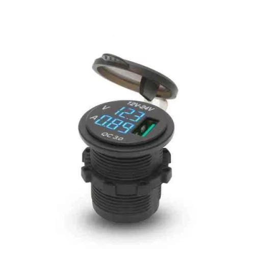 USB szivargyújtó adapter feszültségmérővel beépíthető 54927BL