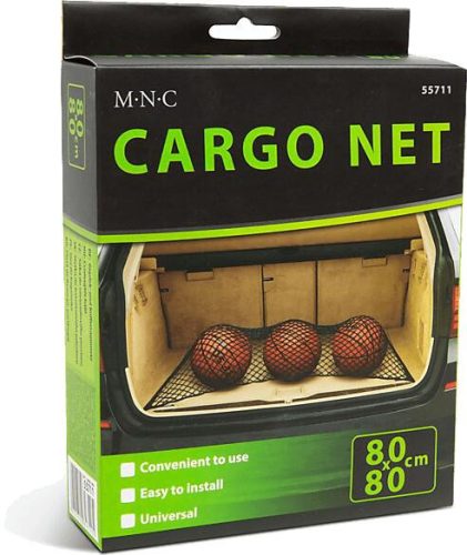 Csomagtér háló – csomagrögzítő – 80x80 cm – (55711)