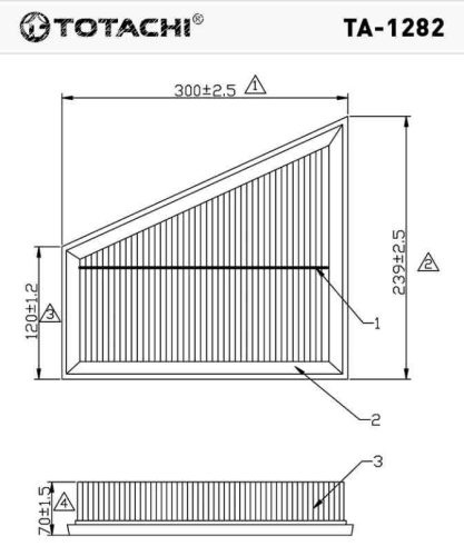 Ta-1282 Totachi levegőszűrő Ford Mondeo 4 Volvo S80 C30161 SB2213