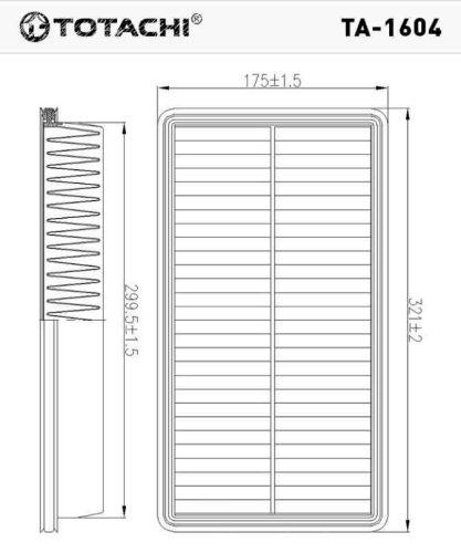 Ta-1604 Totachi levegőszűrő Mazda 6 C3233 A140166 SB2216