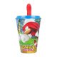 Vízespohár szívószállal gyerekeknek STOR 40530 430 ml Sonic the Hedgehoh (kék és piros)