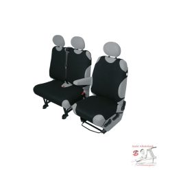 Trikó Üléshuzat Kisteherautóra 1+2 100% Pamut - Fekete