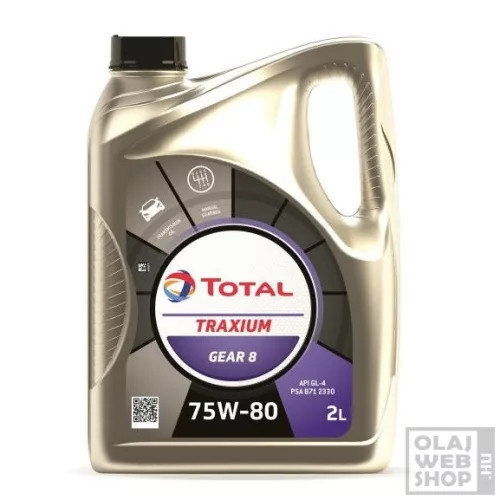 Total traxium gear 8 75w80 2l api gl4+,psa b71 2330 trans