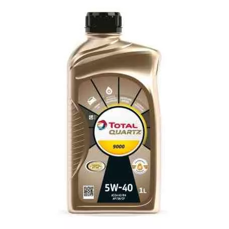Total Quartz 9000 5W40 1L SN/CF A3/B4 Citroën B71 2296 MB226.5 VW505.00 RN710 Fiat 9.55535-M2 (motorolaj)