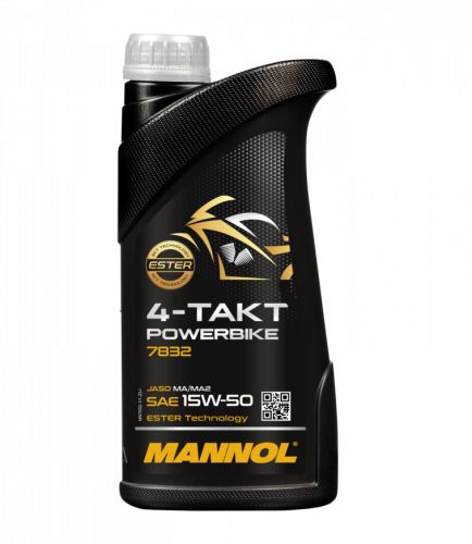 Mannol 4-takt powerbike 4t 15w50 1l 7832 api sm jaso ma/ma2 ducati yamaha suzuki honda