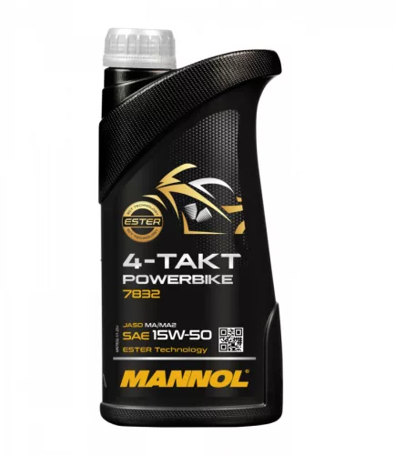 Mannol 4-Takt Powerbike 4T 15W50 1L 7832 Api Sm Jaso Ma/Ma2 Ducati Yamaha Suzuki Honda (Suzuki)