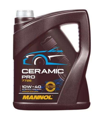 Mannol Ceramic Pro 10W40 5L 7726 API SN/CH-4 ACEA A3/B4 PSA B71 2296 (motorolaj)