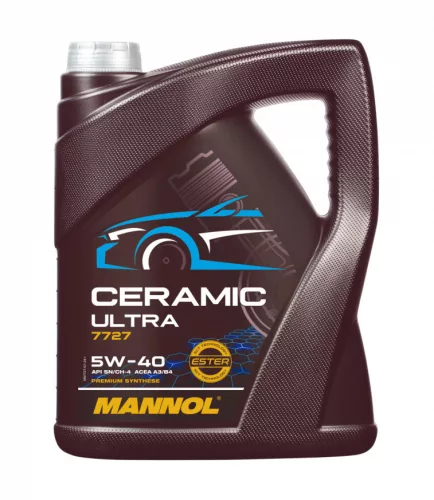 Mannol Ceramic Ultra 5W40 5L 7727 SN/CH-4 ACEA A3/B4 PSA B71 2296 VW 505 00 (motorolaj)
