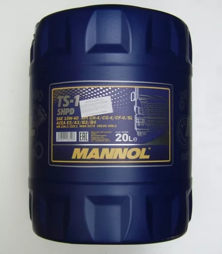 Mannol shpd ts-1 15w40  20l 7101 api ch-4/sl acea e7, a3/b4 mb228.3 229.1 (motorolaj)