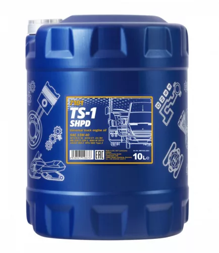 Mannol SHPD TS-1 15W40 10L 7101 API CH-4/SL ACEA E7, A3/B4 MB228.3 229.1 (motorolaj)