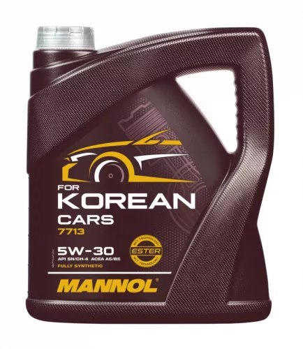 Mannol OEM Kia 5W30 4L Hyundai 7713 API SN/CH-4 ACEA A3/B4 WSS-M2C929-A WSS-M2C946-A Dexos1 Gen2 (motorolaj)