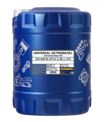 Mannol universal gear oil 80w90 10l 8107 gl-4