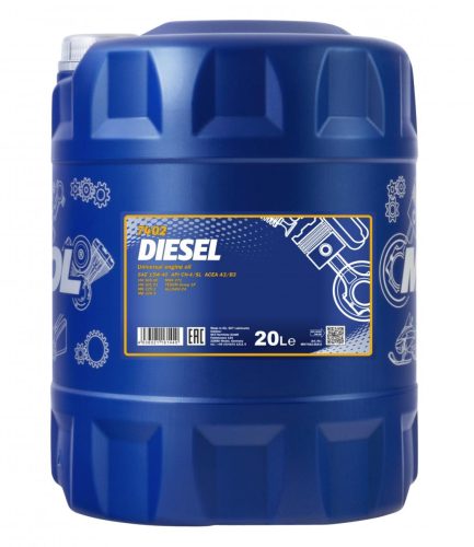 Mannol diesel 15w40 20l 7402 cf-4/cf/sl acea e3/b3/a3 vds man3275