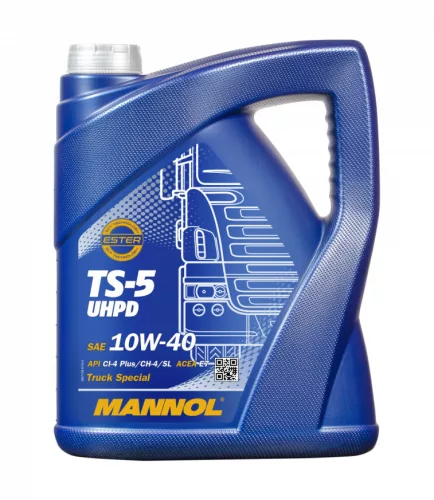 Mannol UHPD TS-5 10W40 5L 7105 Teher olaj ACEA E7 A3/B4 API CI-4 Plus, CI-4, VDS-3 MAN M3275 (motorolaj)