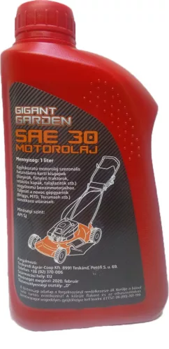 Garden SAE 30 HD30 API SJ 0,6L fűnyíró olaj
