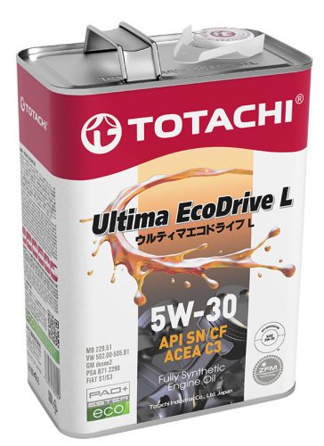 Totachi ultima ecodrive l 5w30 4l sn/cf acea c3 dexos2 mb 229.51 502/505.01 psa fiat