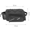 Wozinsky kerékpáros kerékpáros táska hátsó csomagtáska vállpánttal 9L fekete (WBB22BK)