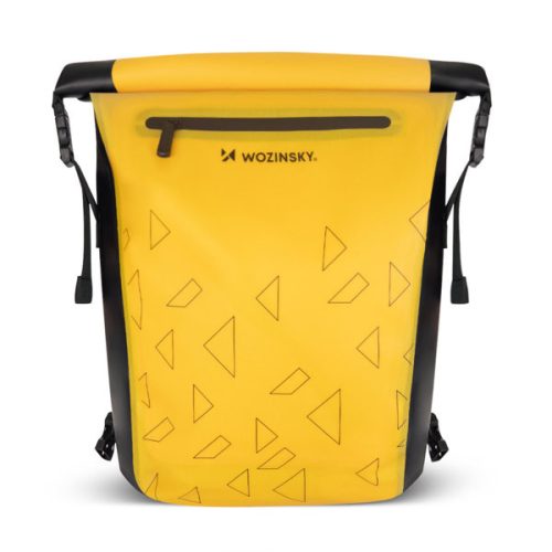 Wozinsky vízálló hátizsák kerékpár csomagtartóhoz kerékpártáska 2in1 23l sárga (WBB31YE)