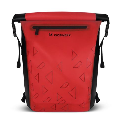 Wozinsky vízálló hátizsák kerékpár csomagtartóhoz kerékpártáska 2in1 23l piros (WBB31RE)
