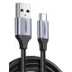 USB-USB-C QC3.0 UGREEN kábel 0,25 m alumínium csatlakozóval (fekete)