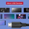 USB-Mikro USB-kábel UGREEN QC 3.0 2,4A 1m (fehér)