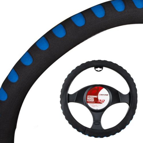 Kormányvédő – szivacsos – 37-39cm – fekete-kék – 96184