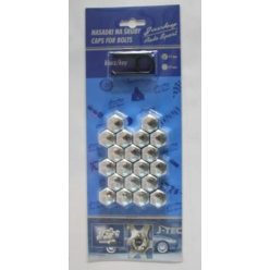 Csavarvédő kupak króm 17 mm (00345)
