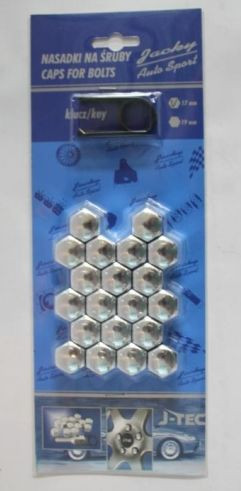 Csavarvédő kupak króm 17 mm (00345)