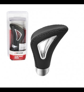 4Cars fekete lyukacsos bőr sebességváltó gomb 91004