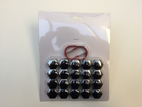 Csavarvédő kupak fekete 17mm 20db – J-00340