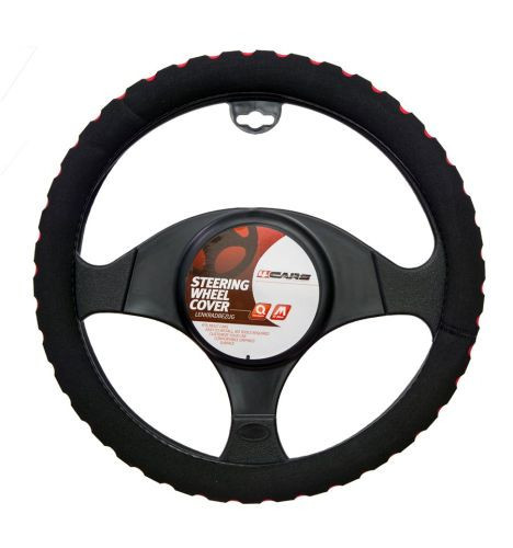 Kormányvédő 37-39cm szivacsos fekete-piros – 4CARS 95194