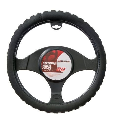 Kormányvédő 37-39cm szivacsos fekete-szürke – 4CARS 95200