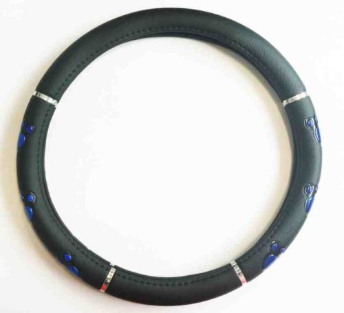 Kormányvédő HD műbőr tappancs mintával kék – KV-HB27537BL