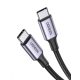 UGREEN US316 Type C to Type C Cable, 100W, 1m (fekete)